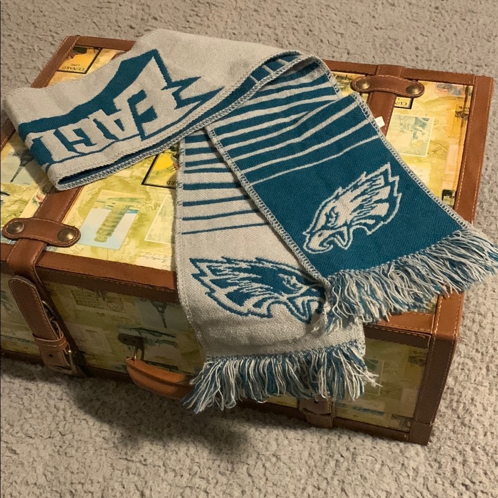 Teal and Gray Scarf